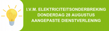 Elektriciteitsonderbreking donderdag 28 augustus